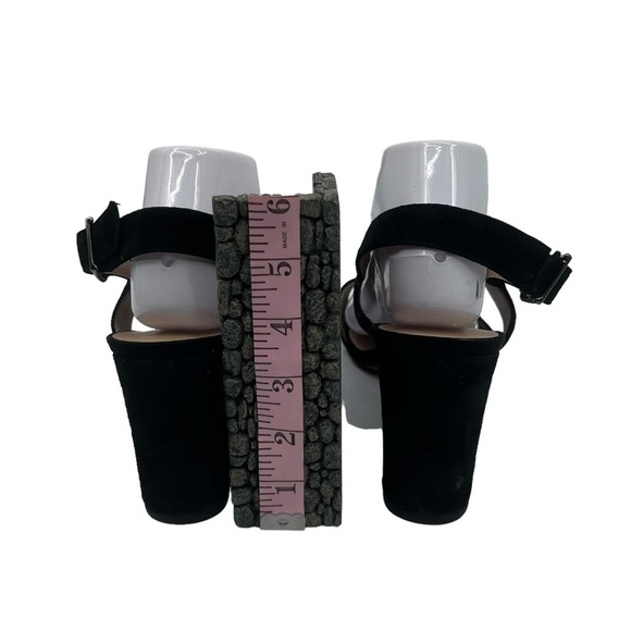 Franco Sarto Black Suede Rumi Block Heel Sandals Size 11 Women’s - Picture 9 of 10